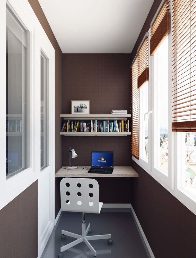 Як зробити кабінет на балконі: 20 ідей для натхнення - фото 454918