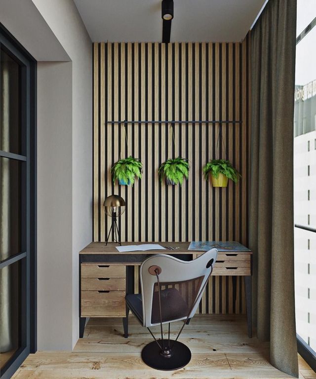 Як зробити кабінет на балконі: 20 ідей для натхнення - фото 454921