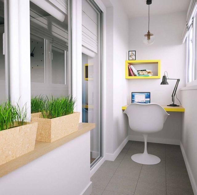 Як зробити кабінет на балконі: 20 ідей для натхнення - фото 454923