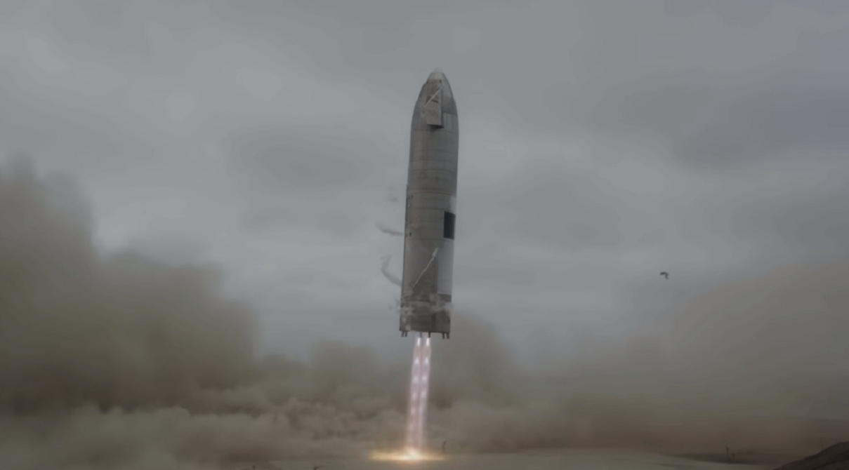 SpaceX показала на відео першу успішну посадку корабля Starship