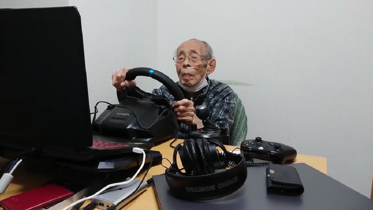Дідусь з Японії став затятим гонщиком у 93 роки, освоївши комп'ютерні ігри: відео - фото 1