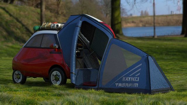 Дивіться, як виглядає наймиліший кемпер у світі на базі маленького електрокара Microlino - фото 460088