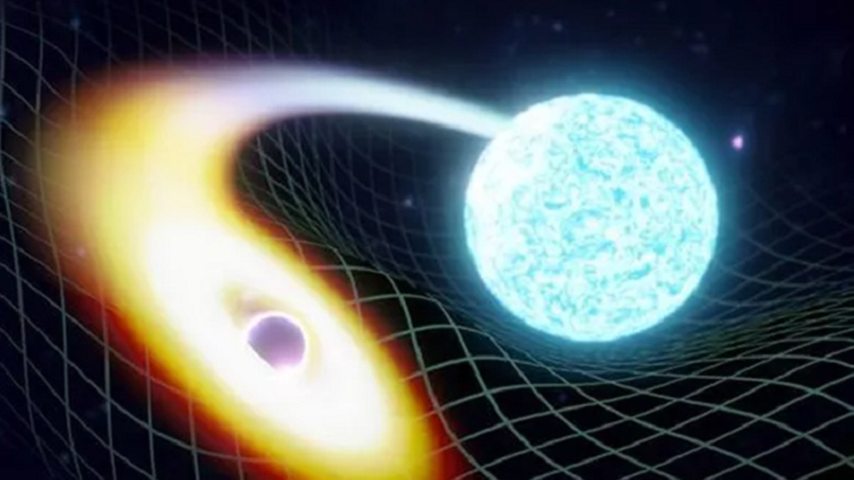 Астрономи вперше показали, як чорна діра поглинає нейтронну зірку: відео - фото 1