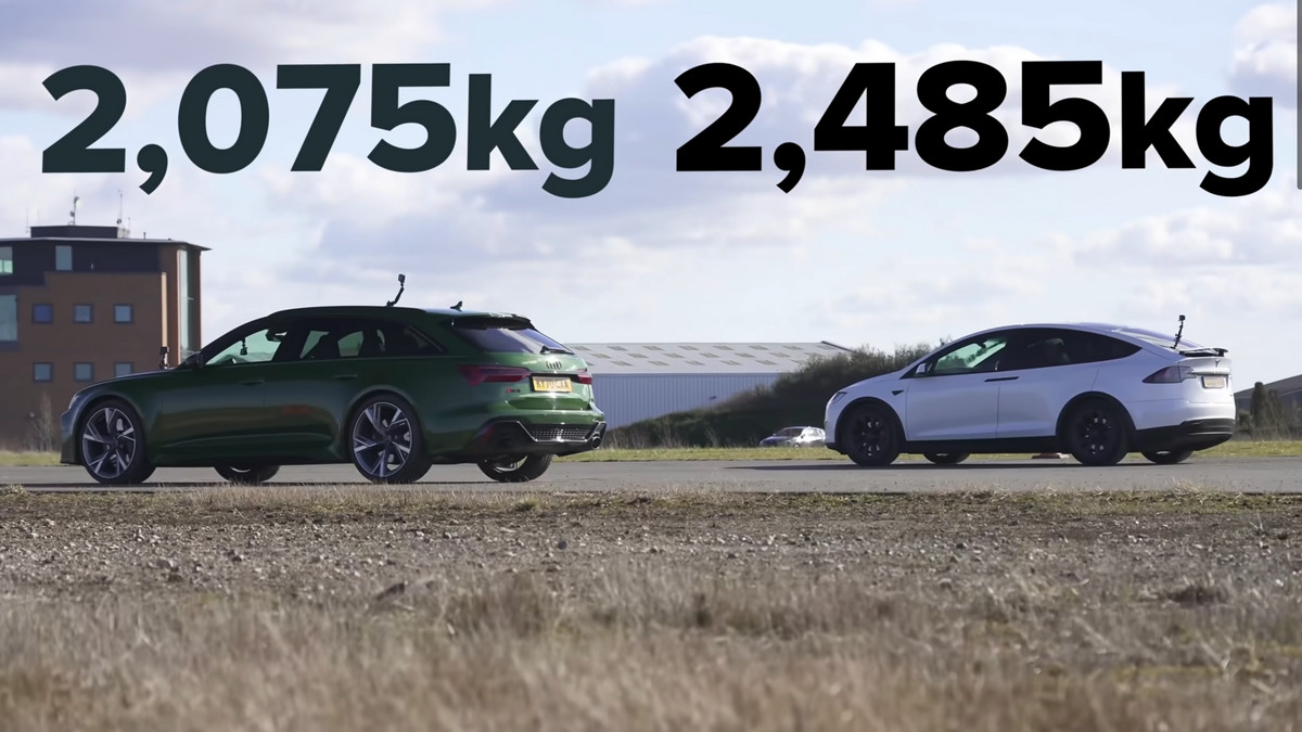 Дивіться дрег-гонку Audi RS 6 та Tesla Model X Performance - фото 1