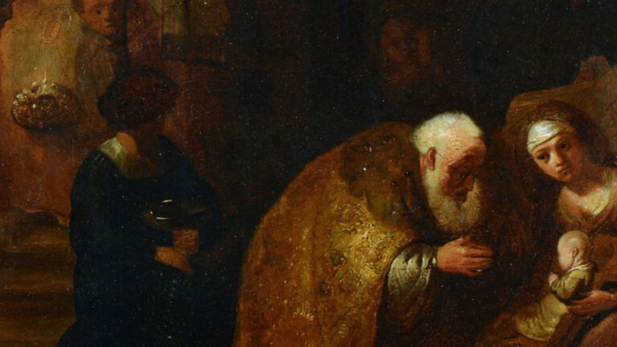 Картина Рембрандта Поклоніння волхвів - фото 1