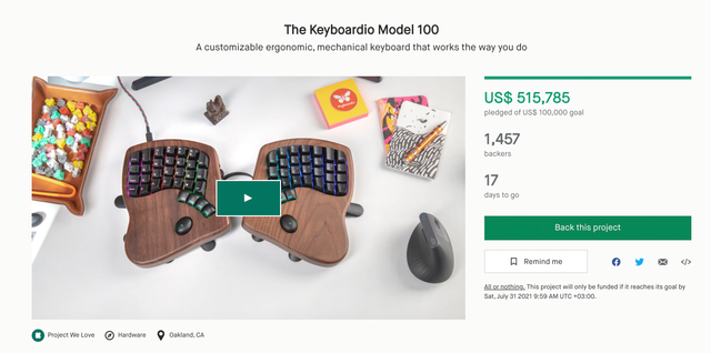 На Kickstarter дерев'яна клавіатура зібрала 515% необхідної суми - фото 467932