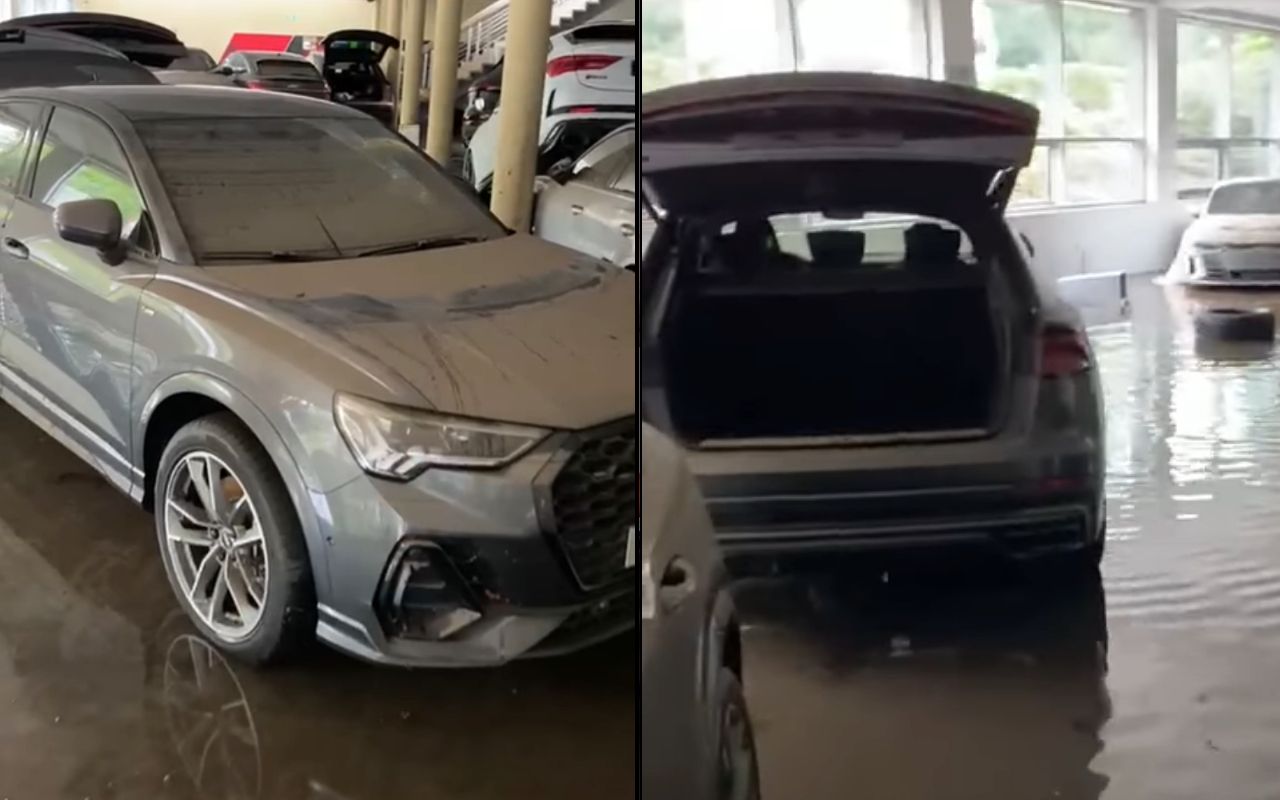 Як виглядає дилерський центр Audi після потопу в Німеччині: відео