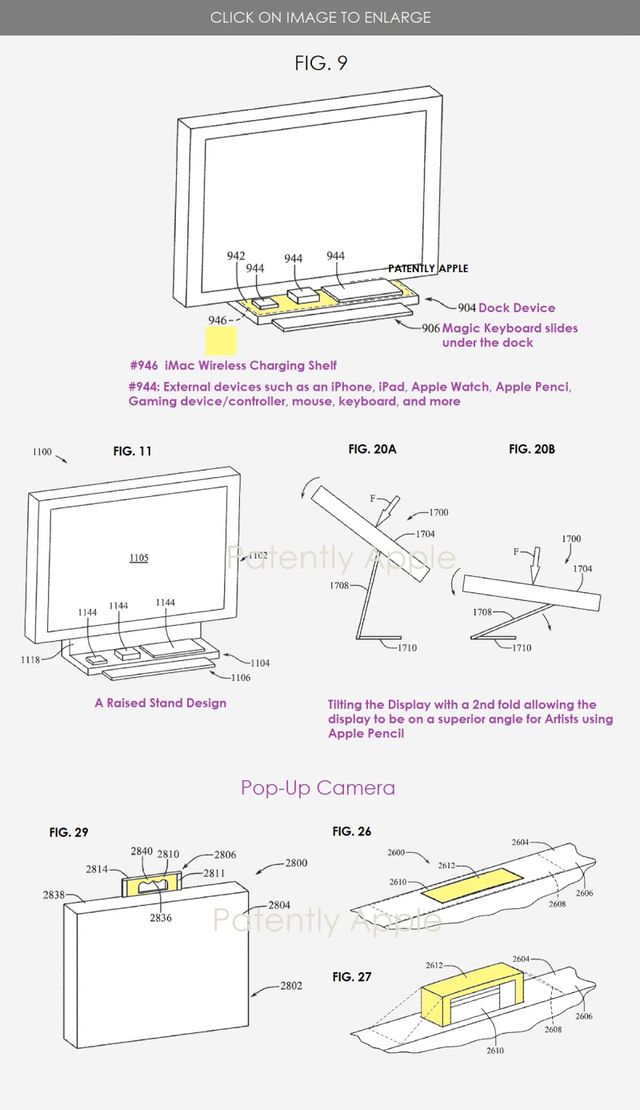 Apple запатентувала iMac з сенсорним екраном і бездротовою зарядкою - фото 479360