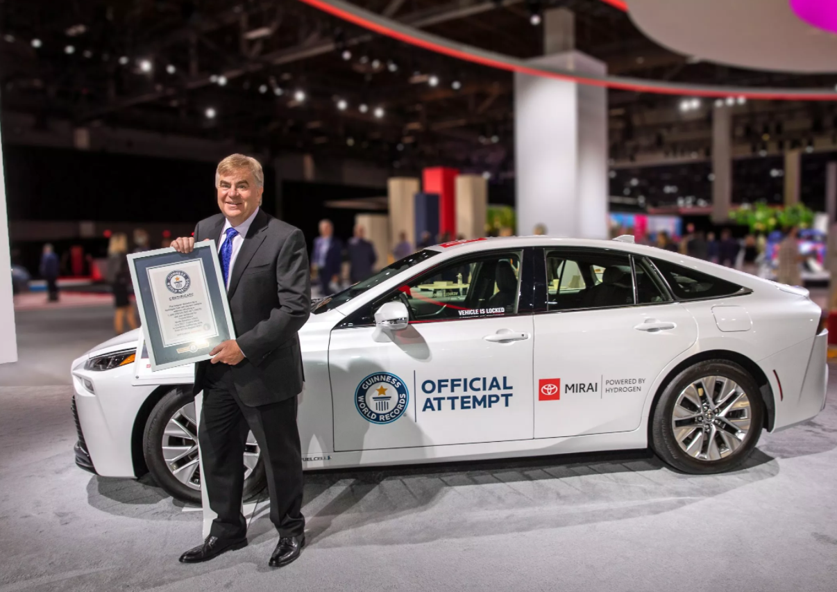 Toyota Mirai потрапила у Книгу Гіннесса, подолавши рекордну відстань на одному заряді