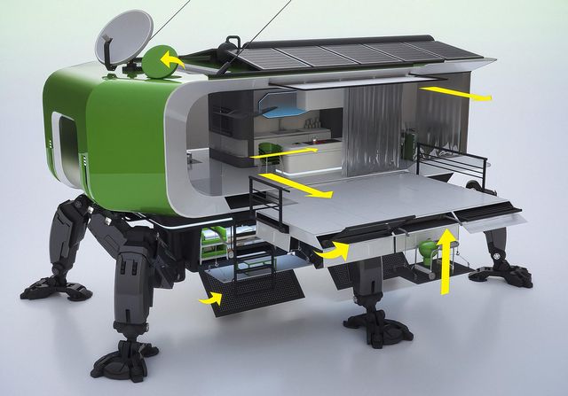 Дизайнер показав будинок, який здатний ходити та лазити по горах - фото 486416