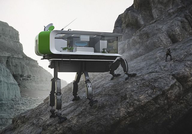 Дизайнер показав будинок, який здатний ходити та лазити по горах - фото 486417