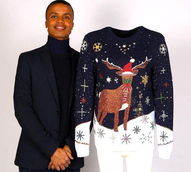 Кристали Swarovski, золоті нитки та діаманти: художник створив найдорожчий різдвяний светр - фото 487454