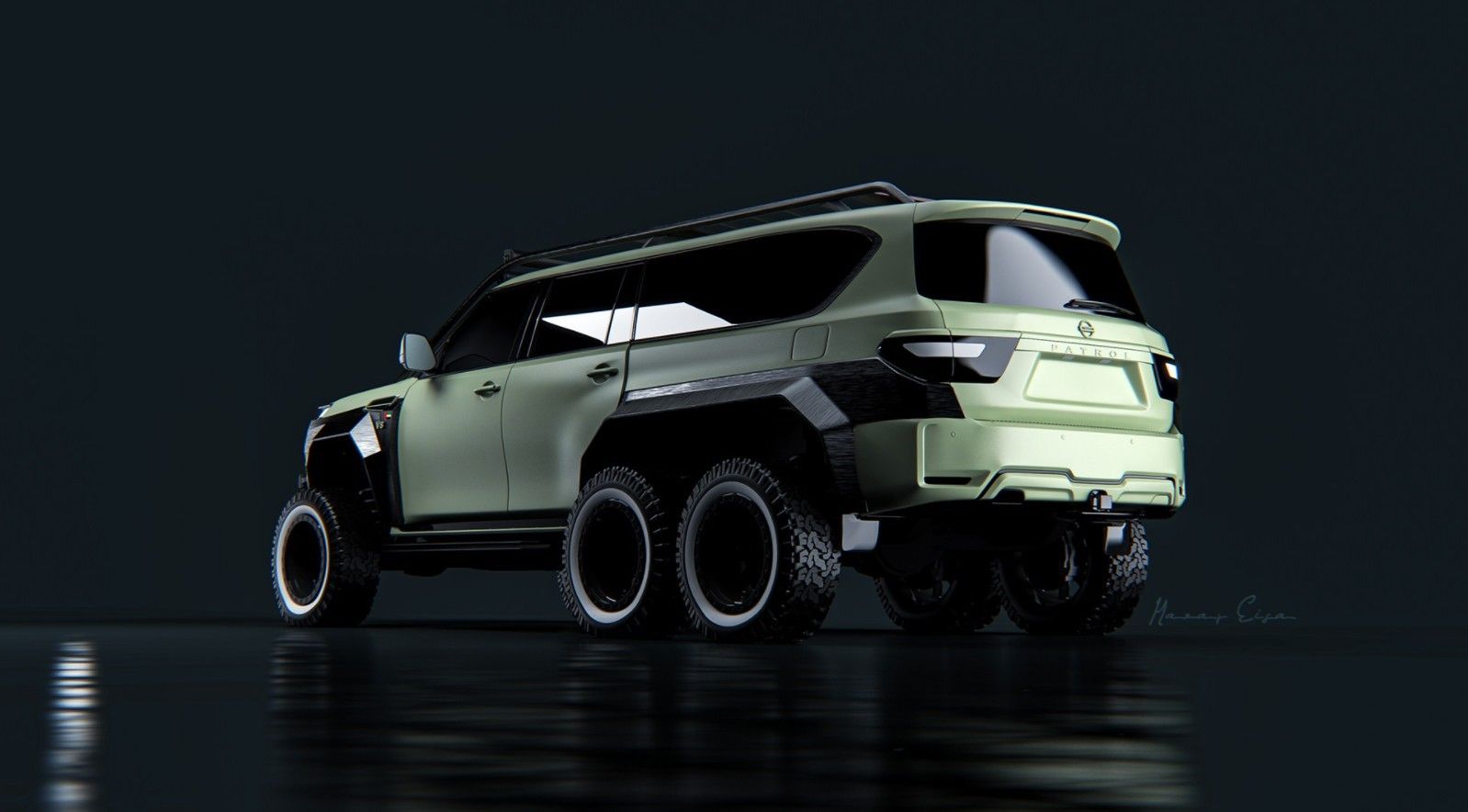 Рендери Nissan Patrol 6x6 від дизайнера з ОАЕ з'явилися у мережі