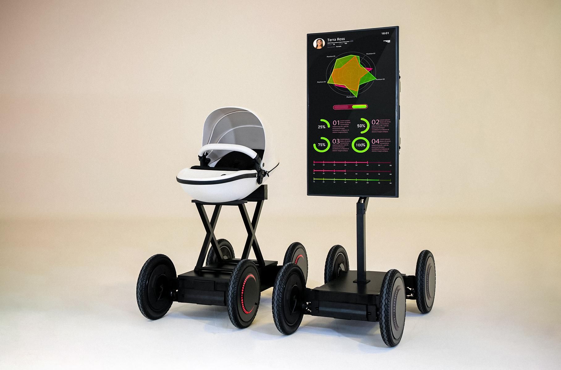 Hyundai представила роботизований дитячий візок з електродвигуном