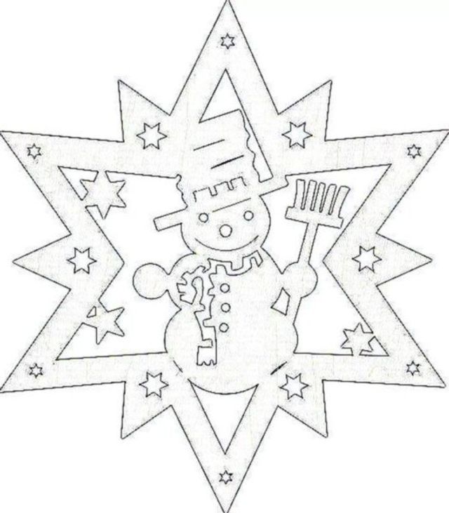 Трафарети на Новий 2024 рік: шаблони, як зробити витинанки для вікон - фото 488868