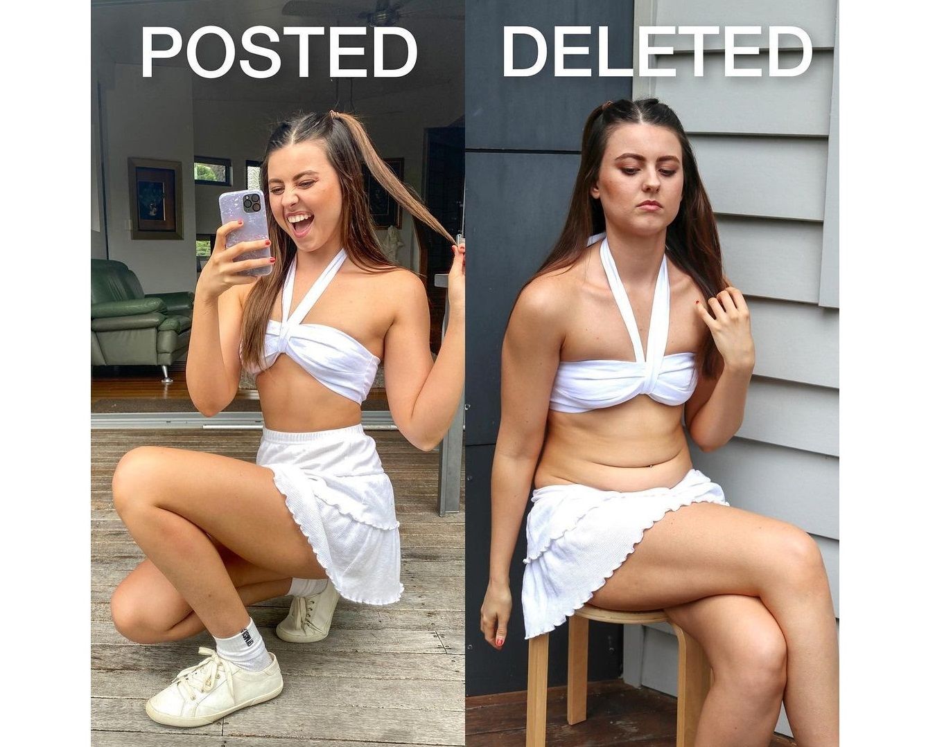 Блогерка показала "видалені" фото, якими ніхто не хоче ділитися у соцмережах