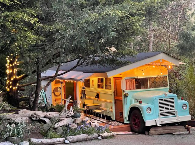 Старий шкільний автобус перетворили на затишний гостьовий будинок - фото 492581