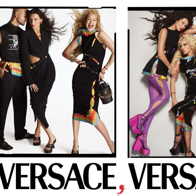 Донателла Версаче разом з сестрами Хадід знялася у новій кампанії Versace - фото 494496