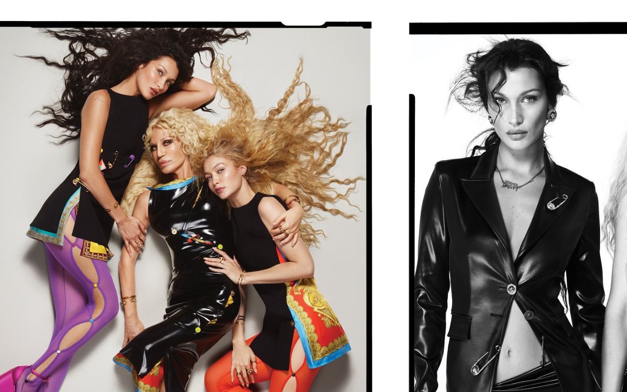 Донателла Версаче разом з сестрами Хадід знялася у новій кампанії Versace