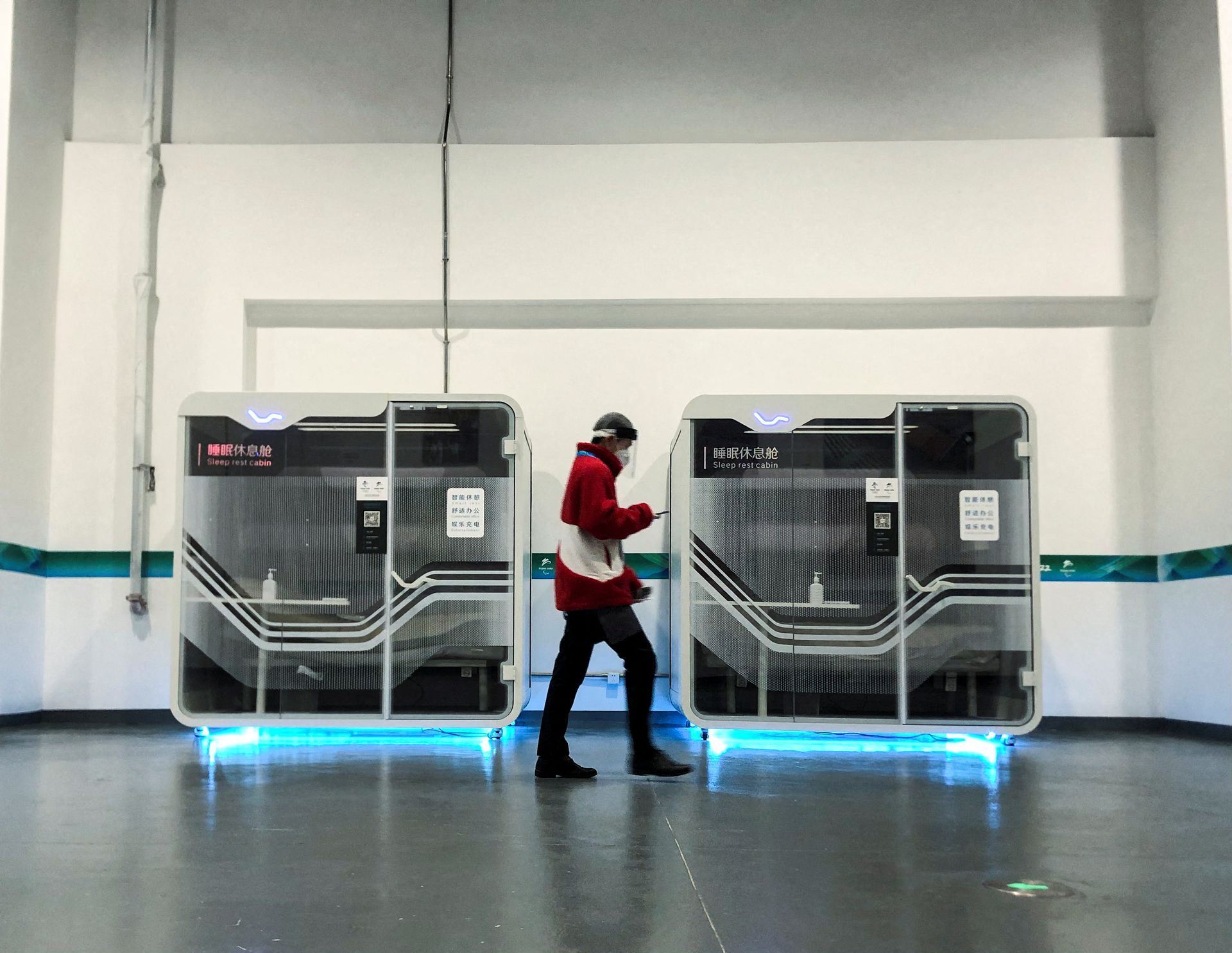 Як виглядають кабінки для відпочинку в медіацентрі на Олімпіаді у Пекіні