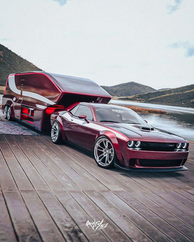 Амбітний проєкт: кемпер виконали у тому ж стилі, що й Dodge Challenger - фото 495537