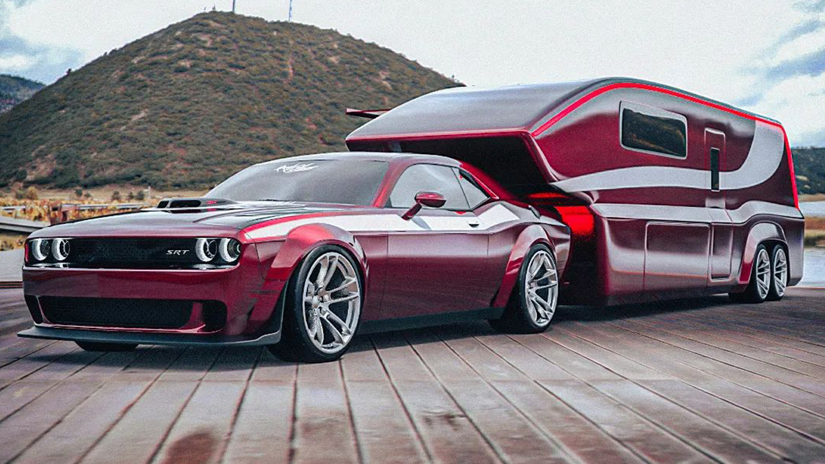 Амбітний проєкт: кемпер виконали у тому ж стилі, що й Dodge Challenger - фото 1