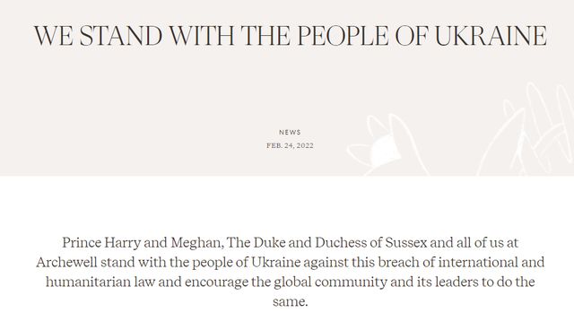 'Ми підтримуємо Україну!': Меган Маркл та принц Гаррі звернулися до світових лідерів - фото 498761