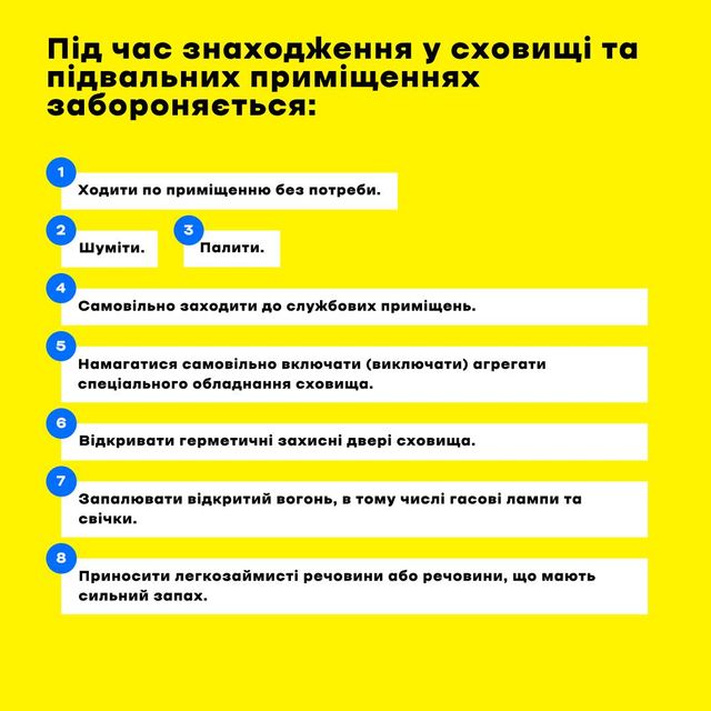Що категорично не можна робити під час перебування у сховищі - фото 498877