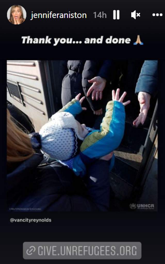 Дженніфер Еністон долучилася до збору коштів для українських біженців - фото 499056