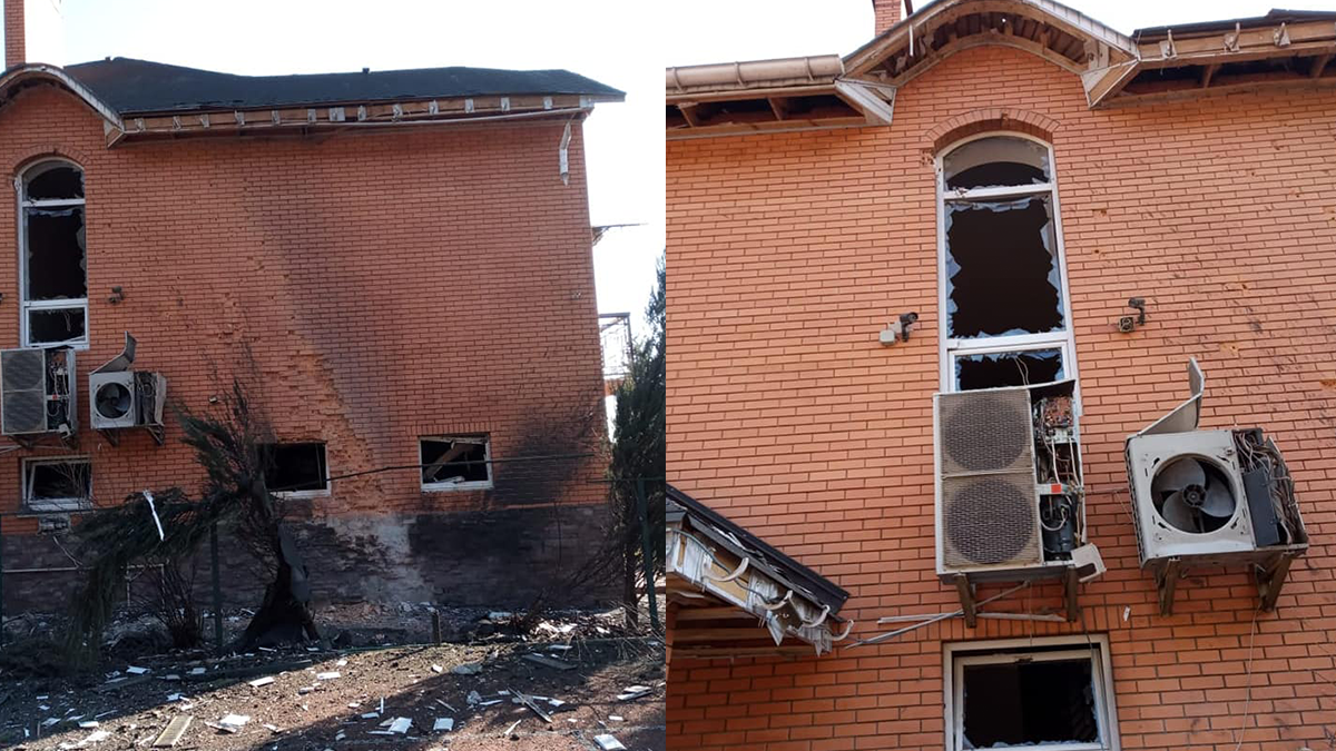 Російська армія обстріляла під Києвом будинок Ігоря Кондратюка: фотофакт