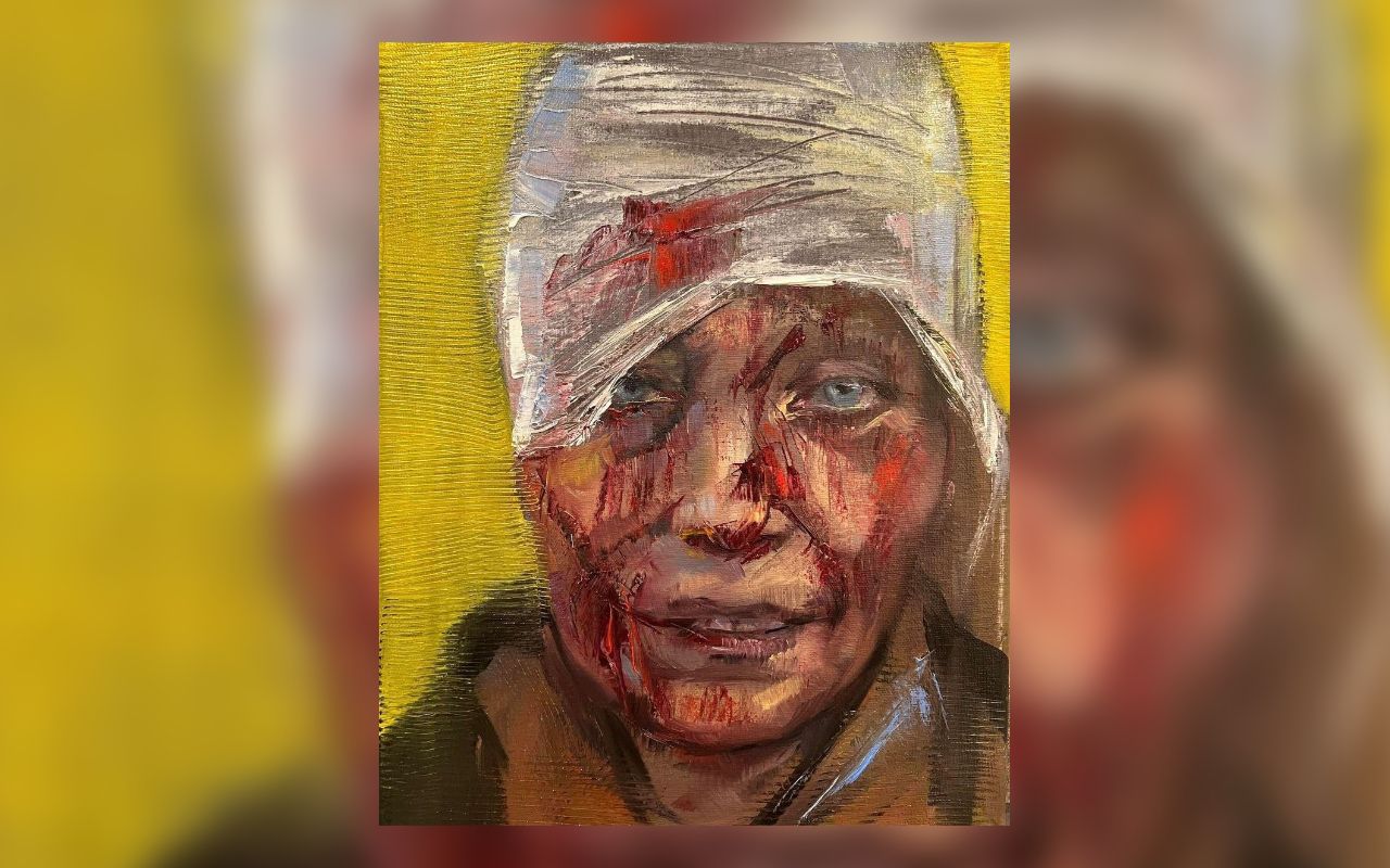 Художниця намалювала портрет постраждалої у Чугуєві жінки - фото 1