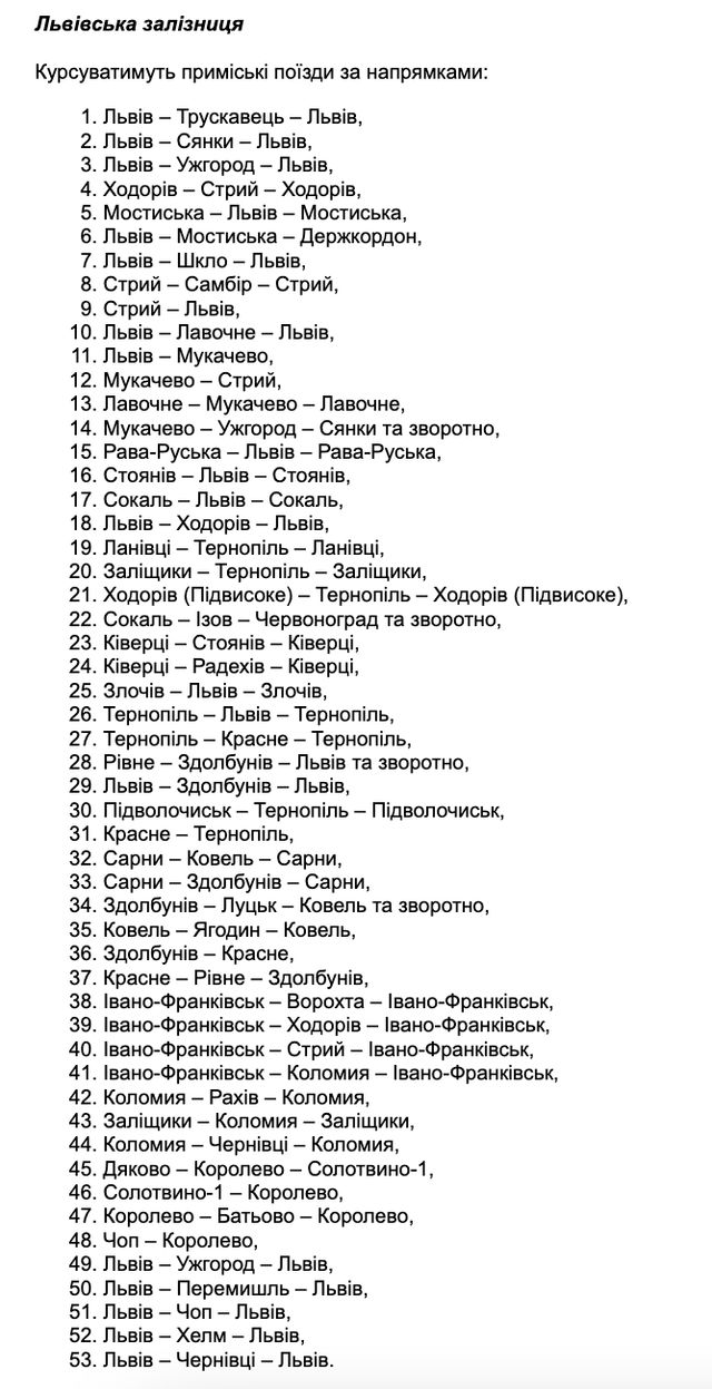Графік евакуаційних поїздів на 2 квітня від Укрзалізниці - фото 502398