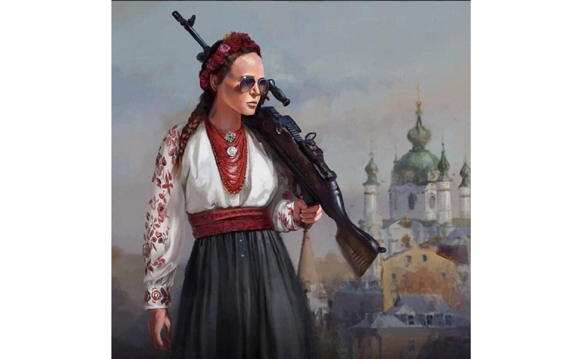 "Красавіца" терпіти не буде: у Рівному з'явився патріотичний мурал