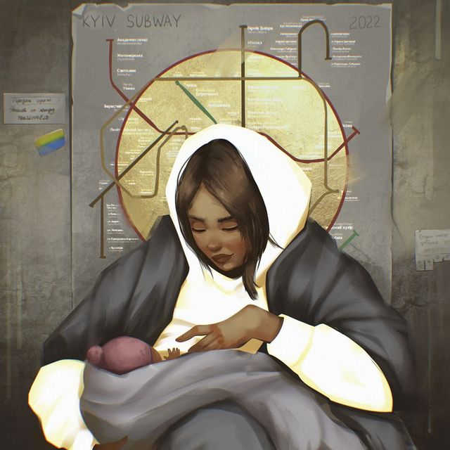 Картина 'Мадонна в метро' стала фрескою в одному з храмів Неаполя - фото 503618