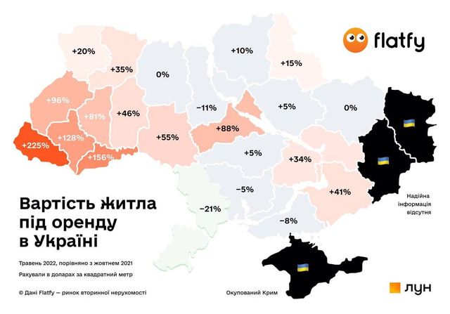 Наскільки в Україні зросла вартість оренди житла – інфографіка - фото 506020