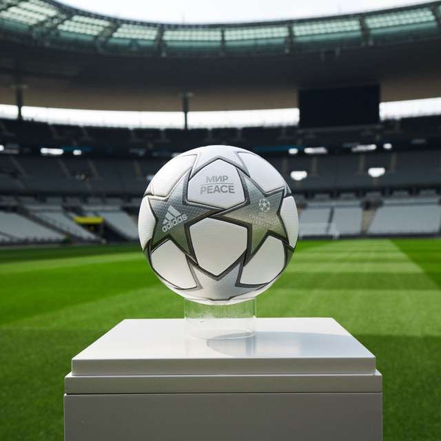 УЄФА показав новий дизайн м'яча фіналу Ліги чемпіонів з закликом до миру - фото 506048