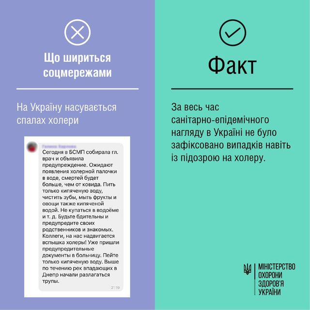 Чи зафіксовано спалах холери в Україні: відповідь МОЗ - фото 507631