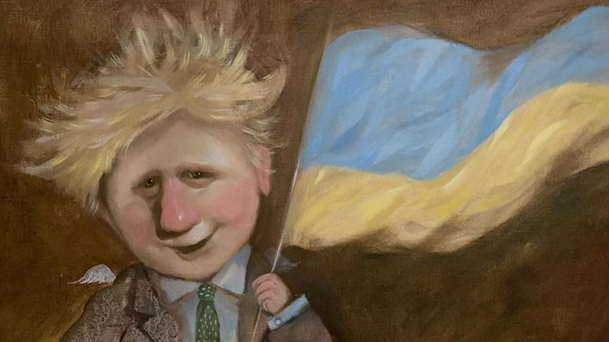 Гапчинська зобразила Бориса Джонсона в образі ангела