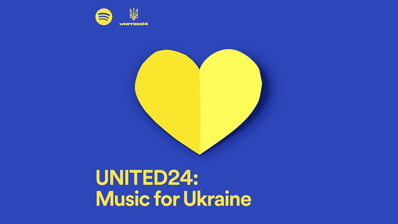 Music for Ukraine у Spotify появился плейлист UNITED24 до Дня Незалежнності