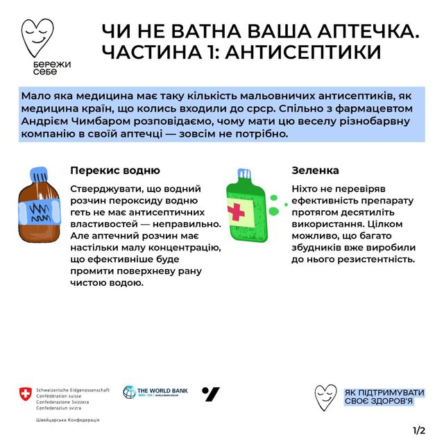 Базова аптечка: чи потрібно мати зеленку, перекис водню та йод - фото 512050