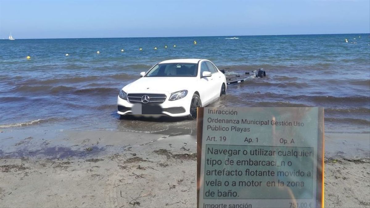 Іспанський горе-водій ледь не втопив свій розкішний Mercedes у морі: епічне фото