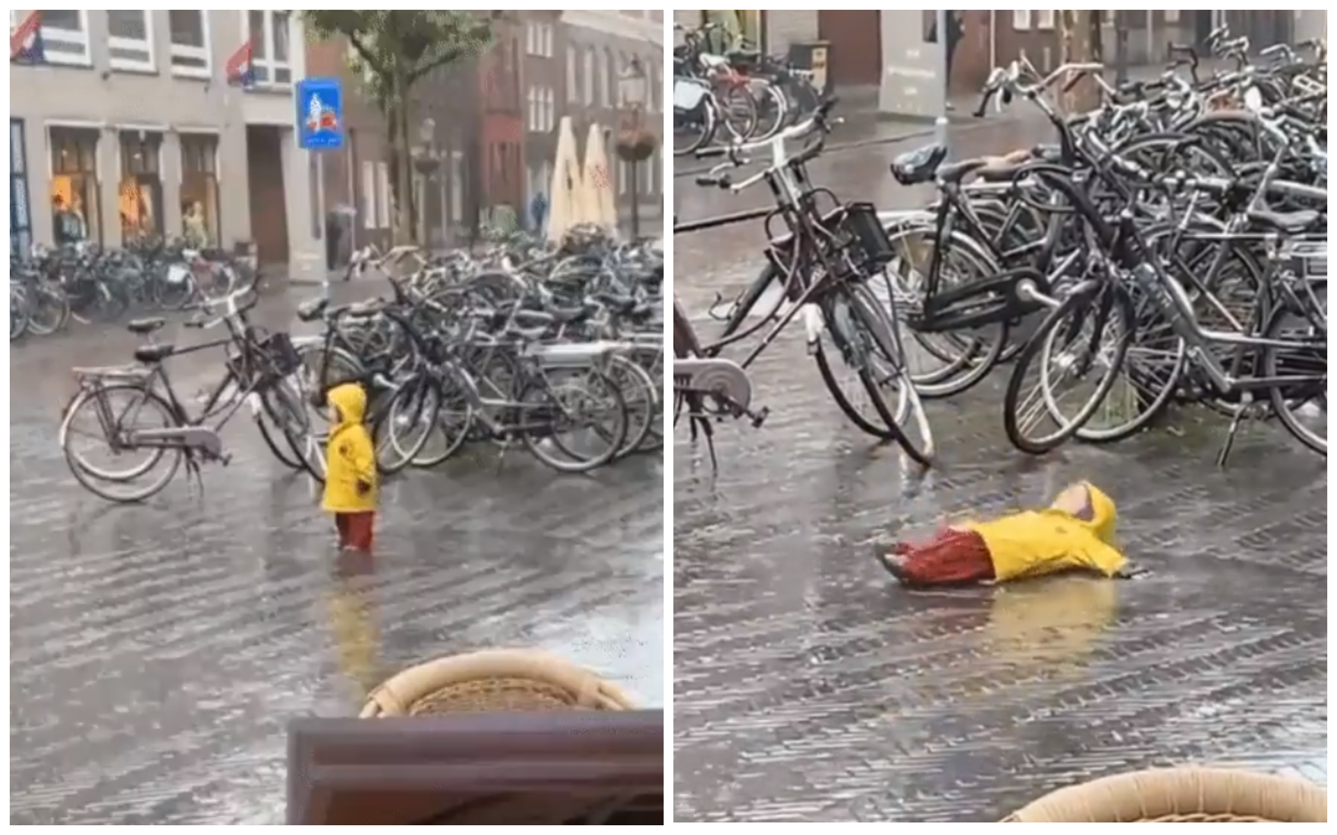 Осінній настрій в одному відео: малюк під дощем підкорює мережі