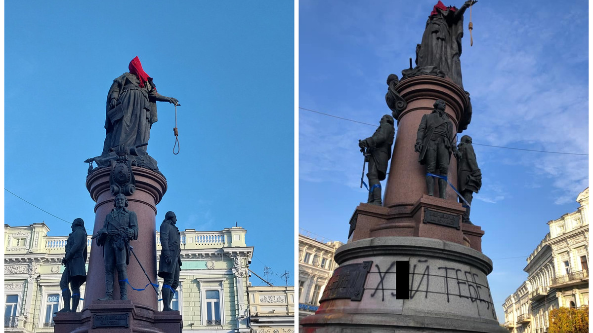 Пам'ятник Катерині в Одесі красномовно "оновили" - фото 1