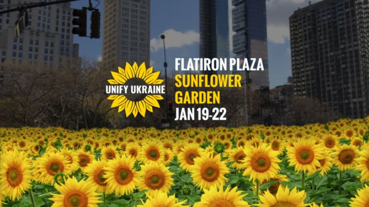 У центрі Нью-Йорка встановили 335 соняшників на підтримку України - фото 1