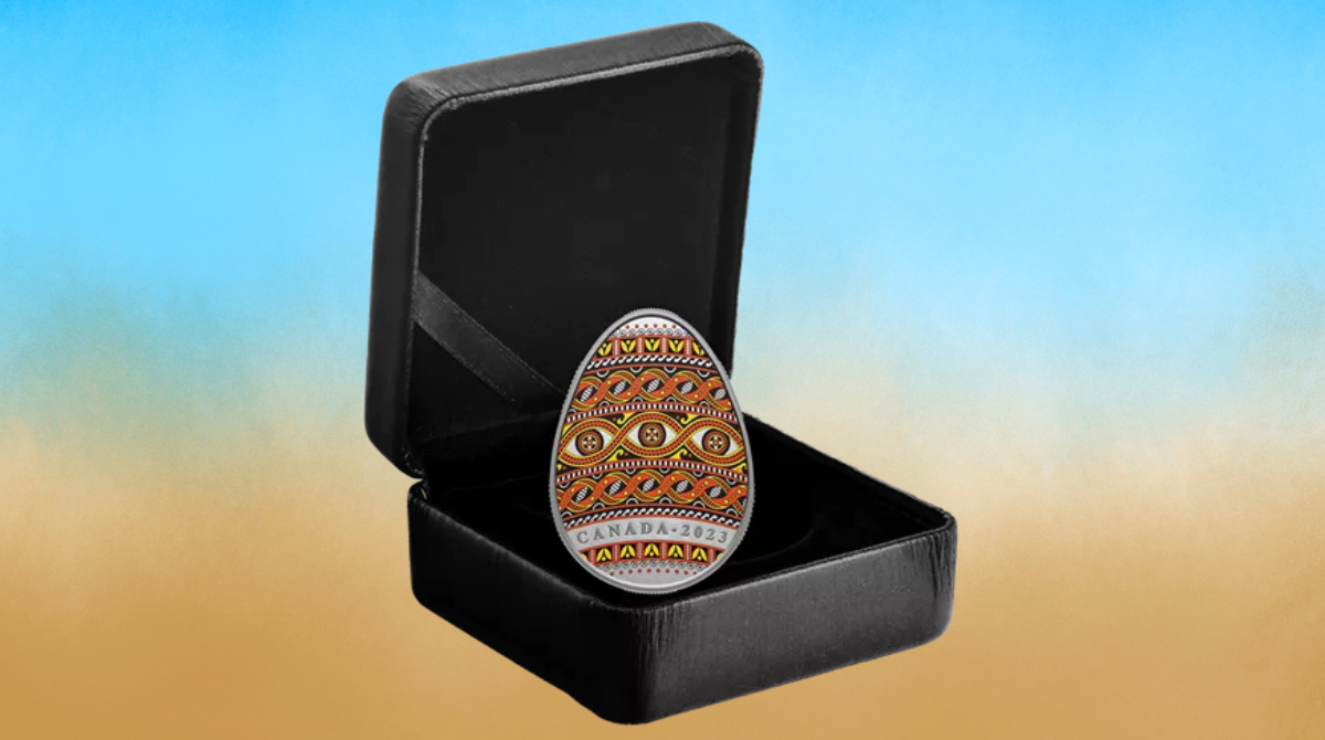 У Канаді випустили особливу монету – це писанка з трипільськими візерунками