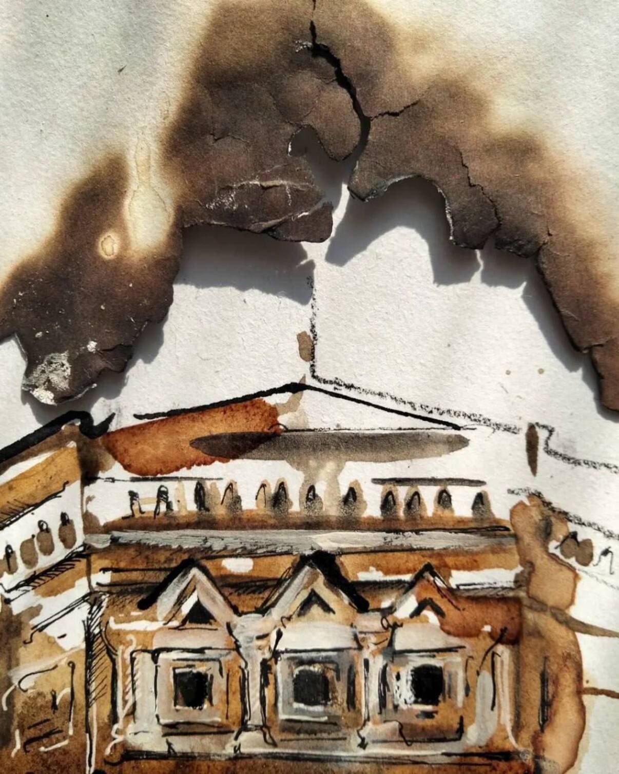 Маріуполь намальований кавою – дивіться, як українська ілюстраторка створює картини