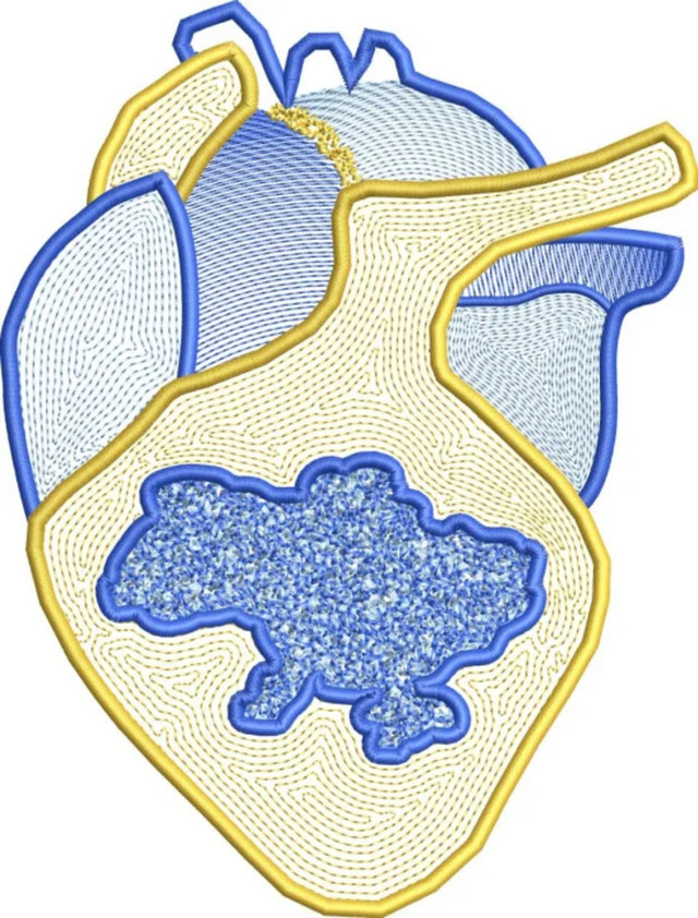 Анатомічне жовто-блакитне серце - фото 526066