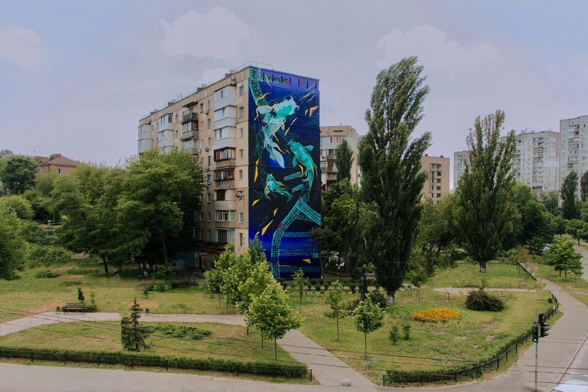 У Києві відкрили 20-метровий мурал на честь українських IT-фахівців: фото