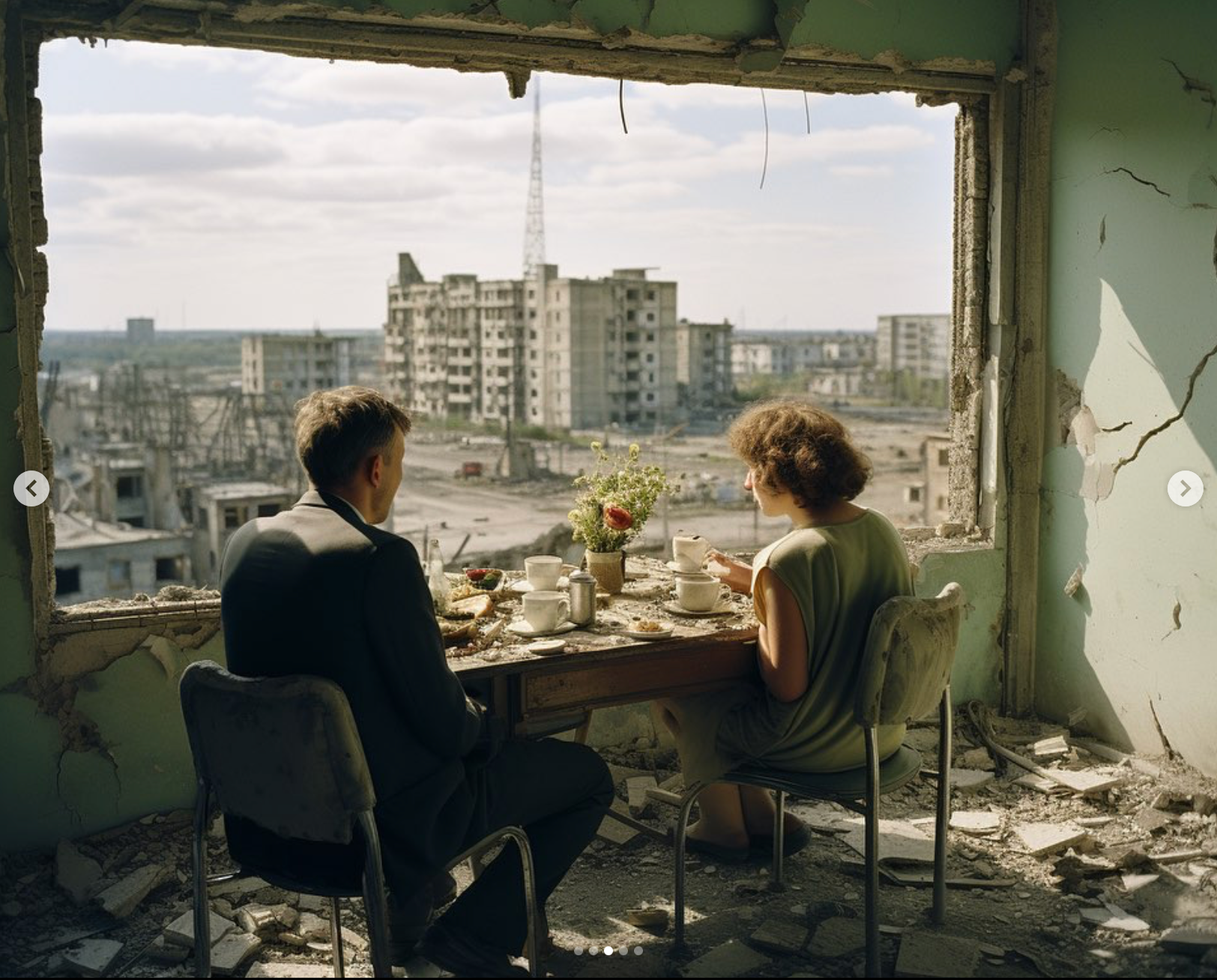 Митець з допомогою штучного інтелекту показав життя українців під час війни