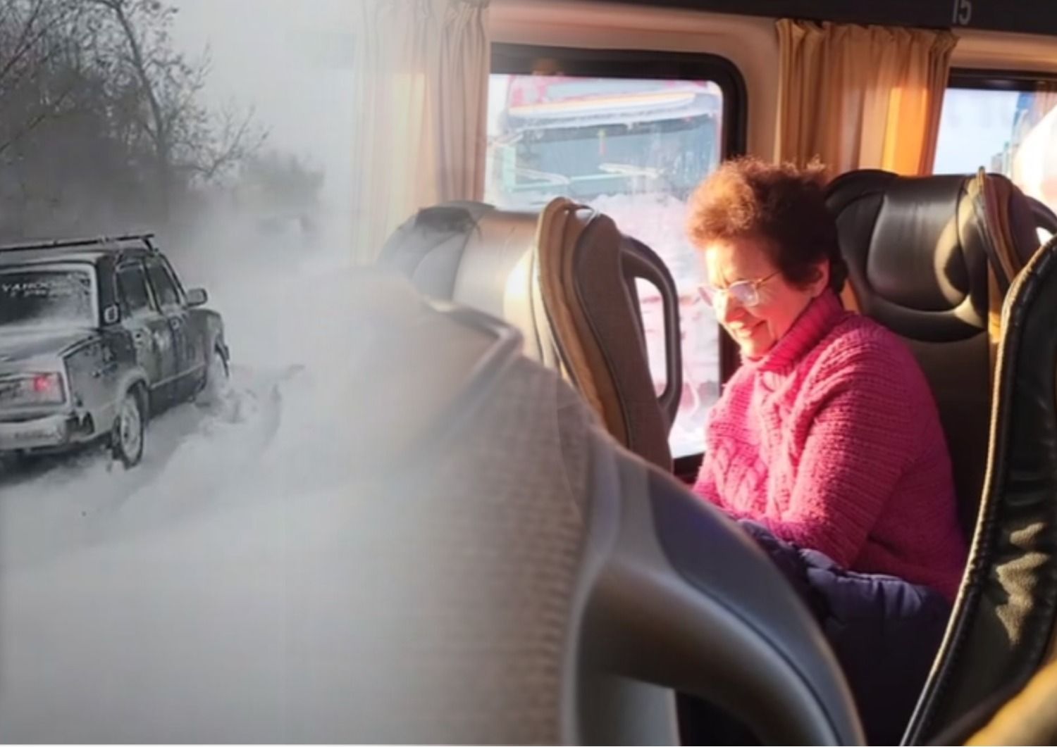 Нас не зламати: на Одещині вчителька провела урок у заметеному автобусі